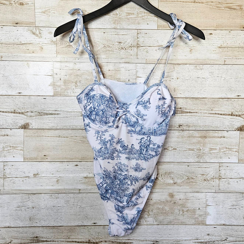 Toile de Jouy from Cider. One piece swimsuit. Size XL